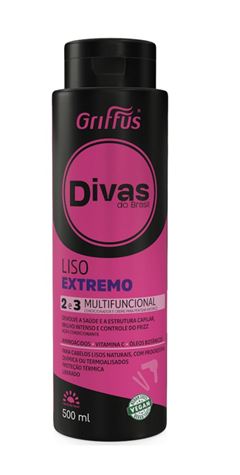 Condicionador Multifuncional Griffus Divas do Brasil 500 ml Liso Extremo 