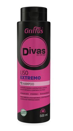 Shampoo Griffus Divas do Brasil 500 ml Liso Extremo 