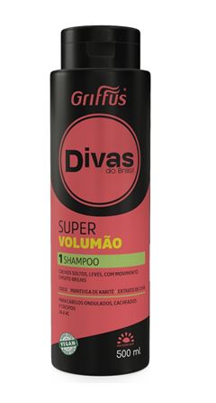 Shampoo Griffus Divas do Brasil 500 ml Super Volumão