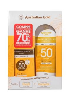 Kit Australian Gold Protetor Solar 50 gr + Protetor Solar 200 gr