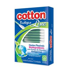 Hastes Flex Cotton Line Com 75 Unidades Biodegradavel