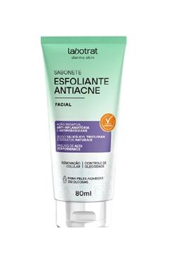 Sabonete Facial Esfoliante Labotrat Dermo Skin 80 ml Antiacne 