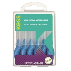 Mini Escova Interdental Kess Cônica 6 unidades 