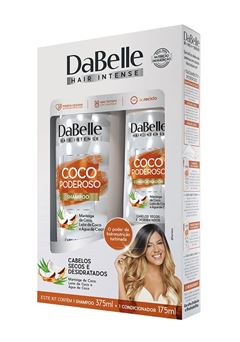 Kit Shampoo 375 ml + Condicionador 175 ml Dabelle Coco Poderoso