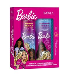 Kit Shampoo + Condicionador Impala Barbie 250 ml Praia e Piscina