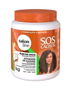 Ativador de Cachos Salon Line S.O.S Cachos 1 Kg Óleo de Coco