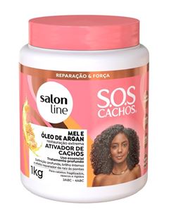 Ativador De Cachos Salon Line S.O.S Cachos 1 Kg Mel e Argan