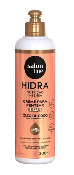 Creme para Pentear Salon Line Hidra 300 ml 3 em 1 Coco