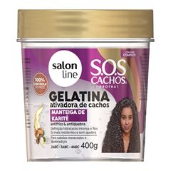 Gelatina Salon Line S.O.S Cachos 400 gr Manteiga de Karité