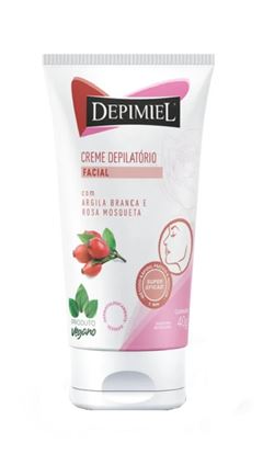 Creme Depilatório Facial Depimiel 40gr Argila Branca E Rosa Mosqueta