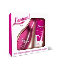 Kit Lamour Colonia 200 ml Mais Hidratante 100 ml Pink