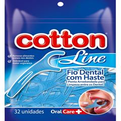 Fio Dental Hastes Cotton Line Com 32 Refil