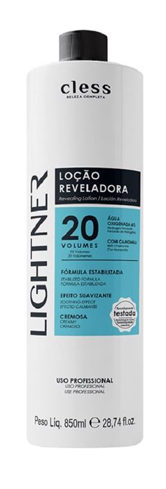 Água Oxigenada Cless Lightner 850 ml 20 Volumes