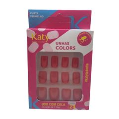 UNHAS KATY COLORS C/24   CURTA VERMELHO