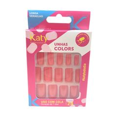 UNHAS KATY COLORS C/24   LONGA VERMELHO