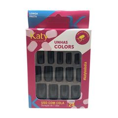 UNHAS KATY COLORS C/24   LONGA PRETA