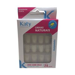 UNHAS KATY NATURAL C/24   QUADRADA CURTA