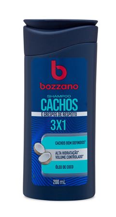 Shampoo Bozzano 3x1 200 ml Cachos e Crespos