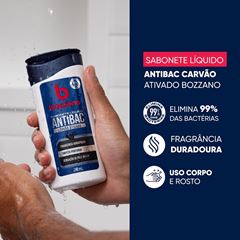 Sabonete Líquido Bozzano 240 ml Antibac Carvão Ativado