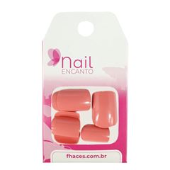 Unhas Nail Encanto Com 24  Salmão