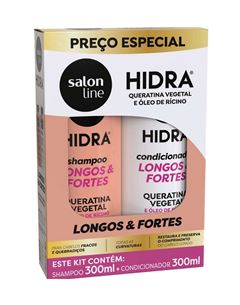 Kit Shampoo + Condicionador Salon Line Hidra 300 ml Longos e Fortes
