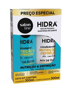 Kit Shampoo + Condicionador Salon Line Hidra 300 ml Nutrição e Definição de Cachos