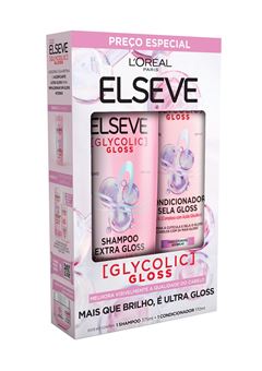 Kit Shampoo 375 ml + Condicionador 170 ml Elseve Glycolic Gloss