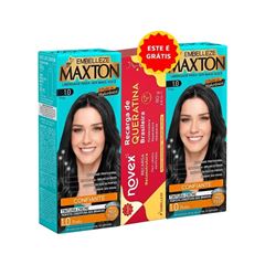 Coloração Maxton com 2 unidades 1.0 + Grátis Recarga de Queratina 80 g