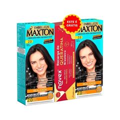 Coloração Maxton com 2 unidades 2.0 + Grátis Recarga de Queratina 80 g