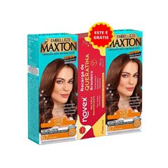 Coloração Maxton com 2 unidades 6.7 + Grátis Recarga de Queratina 80 g