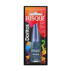 Esmalte Risqué Com Blister Dorítos Glitter Ousadia na Ponta dos Dedos 8 ml