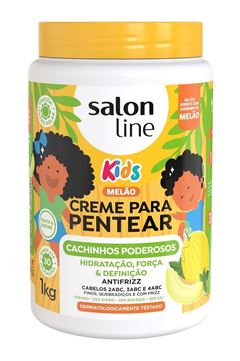 Creme Para Pentear Salon Line Kids Cachinhos Poderosos 1 Kg Melão