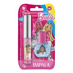 Kit Infantil Impala Barbie Brilho Labial + Esmalte