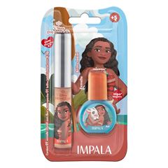 Kit Infantil Impala Moana Brilho Labial + Esmalte