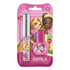 Kit Infantil Impala Princesas Brilho Labial + Esmalte