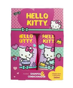 Kit Shampoo + Condicionador Hello Kitty 260 ml Lisos e Delicados