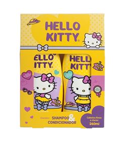 Kit Shampoo + Condicionador Hello Kitty 260 ml Finos e Claros