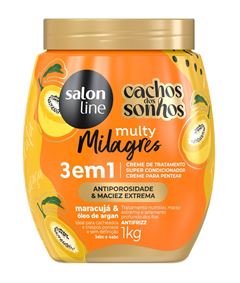 Creme de Tratamento 3 em 1 Salon Line Cachos dos Sonhos Multy 1 kg Maracujá