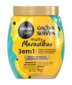 Creme de Tratamento 3 em 1 Salon Line Cachos dos Sonhos Multy 1 kg  Banana