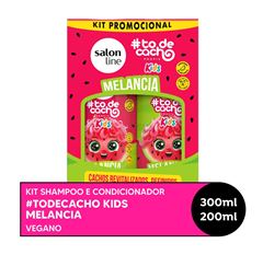 Kit Shampoo 300 ml + Condicionador 200 ml Salon Line #todecacho Kids Melancia