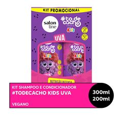 Kit Shampoo 300 ml + Condicionador 200 ml Salon Line #todecacho Kids Uva