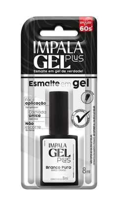 Esmalte Impala Gel Plus 8 ml Branco Puro