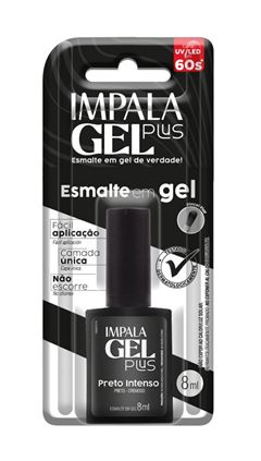 Esmalte Impala Gel Plus 8 ml Preto Intenso