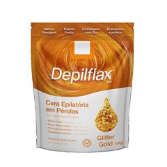 Cera Epilatória em Pérolas Glitter 1 Kg Gold