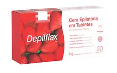 Cera Epilatória em Tabletes Depilflax 1 Kg Morango