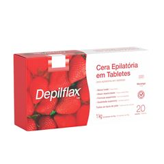 Cera Epilatória em Tabletes Depilflax 1 Kg Morango