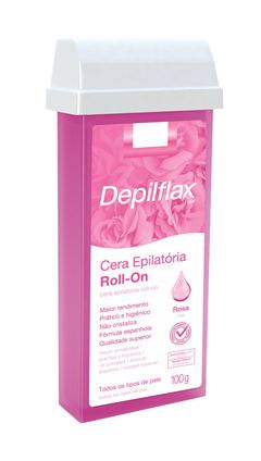 Cera Epilatória Roll-On Depilflax 100 gr Rosa