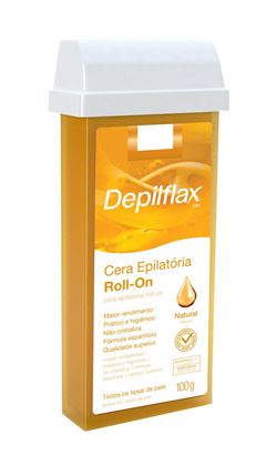 Cera Epilatória Roll-On Depilflax 100 gr Natural