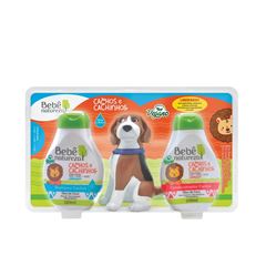 Kit Infantil Bebe Natureza Shampoo 120 ml Mais Condicionador 100 ml Gratis Cachorro Vinil