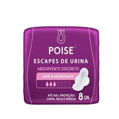 absorvente Discreto Para Escape De Urina Poise Com 8 Unidades